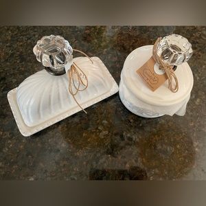 Brand New sugar and butter dish